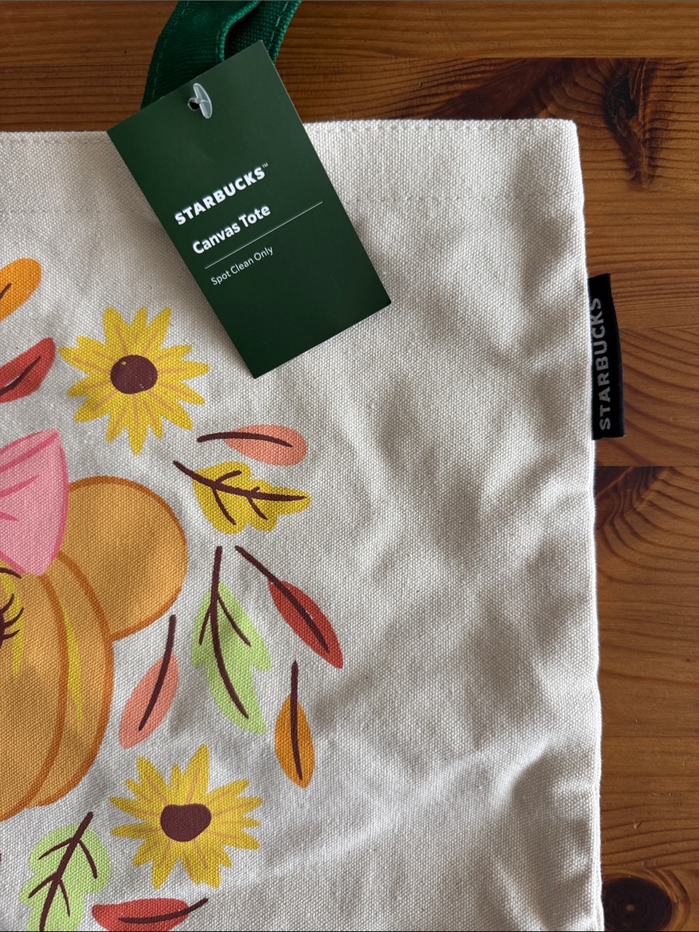 Starbucks x Disney “Enjoy Fall at Disneyland Resort” Canvas Tote Bag - Picture 3 of 12